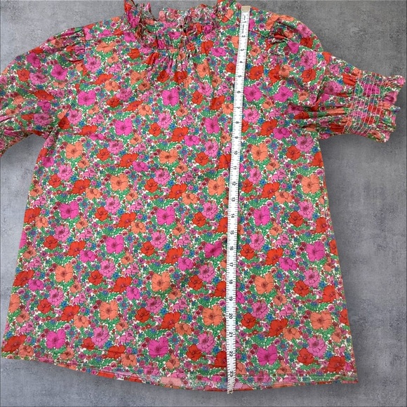J.CREW Smocked Puff-Sleeve Top in Liberty® Meadow Song Fabric | Small - Picture 12 of 14